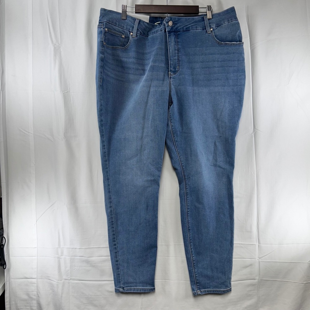Seven7‎ Tummyless Skinny Jeans Womens 20W Martinique Blue High Rise Slimming